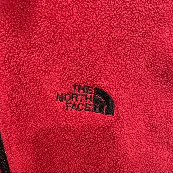 The North Face Red Fleece Zippered Vest - Picture 3 of 10